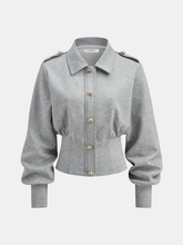Metal Button Collared Jacket