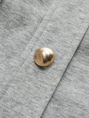 Metal Button Collared Jacket