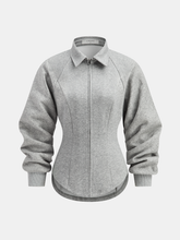 Collared Tailored Zip-Up Sweatshirt Jacket