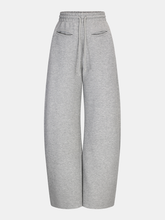 Curved-Leg Drawstring Sweatpants