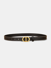 Metal Buckle Leather Thin Belt