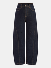 Denim Curved-Leg Jeans