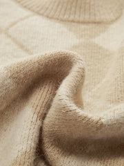 Argyle Knit Sleeveless Vest