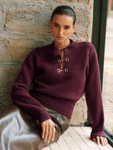 Horsebit Detail Long Sleeve Sweater