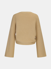 Asymmetric Wrap Knit Sweater