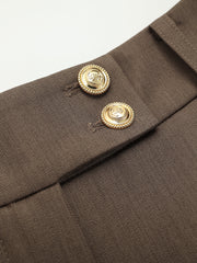 High-Waist Pleated Wide-Leg Pants