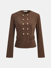 Double-Breasted Corduroy Blazer