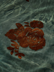 Floral Asymmetric Ruffle Long Sleeve Top