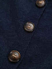 Cinched Waist Button-Front Knit Cardigan