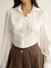 Corset Style Button-Up Shirt