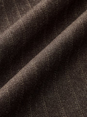 Belted Pinstripe Mid-Waist Wide-Leg Pants