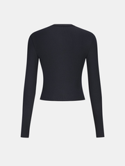 Ribbed Knit Top and Drawstring Pants Set