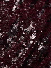 Collared Long Sleeve Sequin Bodysuit