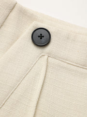 Mid-Waist Straight-Leg Pants