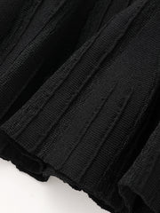 Flared Sleeve Peplum Knit Top