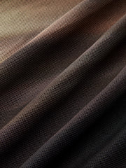 Mock Neck Abstract Print Mesh Bodysuit