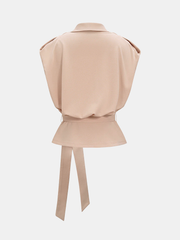 Tie-Waist Wrap Sleeveless Vest