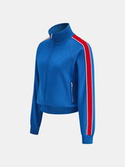Side Striped Zip-Front Track Jacket