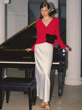 V-Neck Wrap Bow Waist Blazer