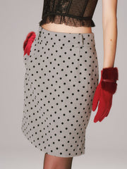 Polka Dot A-Line Mini Skirt