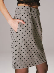 Polka Dot A-Line Mini Skirt
