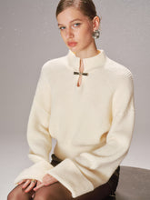 Metal Knot Detail Cuffed Sleeve Sweater