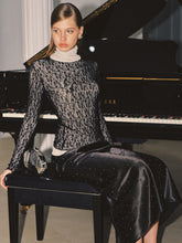 Sheer Mesh Lace Blouse