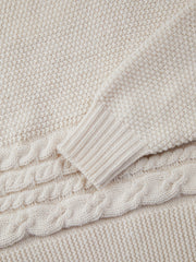 Oversized Mockneck Cable Knit Jumper