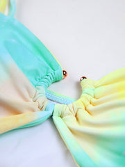 Colorblock U-Ring One Piece Swimsuit