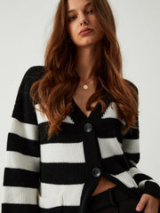 Stripe Long Cardigan