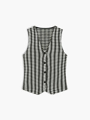 Pinstripe Eyelet Knit Vest