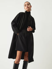 Stand Collar Longline Trench Coat
