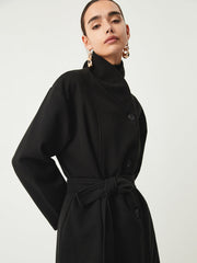 Stand Collar Longline Trench Coat