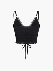 Lace Up Backless Cami Top