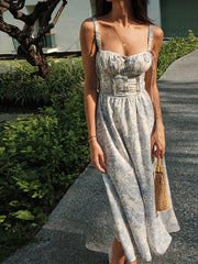 Sapphire Garden Floral Cami Midi Dress