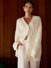 Oversized Cable Knit Outwear