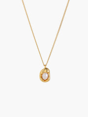 Golden Decor Pearl Pendant Necklace