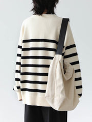 Soft Striped Stretch Cardigan