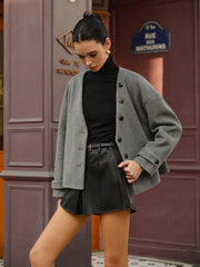 Breasted Wool Coat With Matching Tassel Scarf