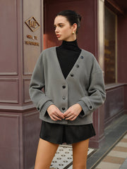 Breasted Wool Coat With Matching Tassel Scarf