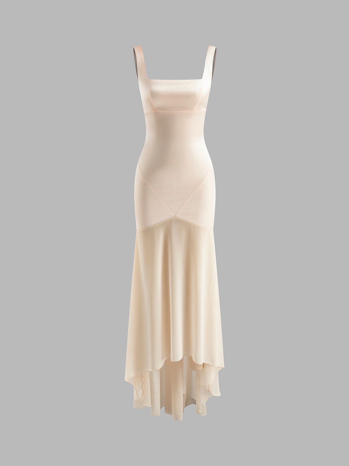 Sheer Chiffon Panel Tank Dress