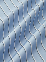 Contrast Cuff Pinstripe Polo Shirt