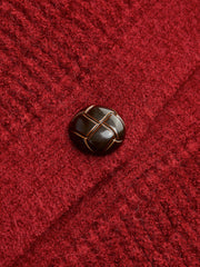 Plain Breasted Lapel Cardigan