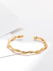 Minimalist Twist Open Bracelet