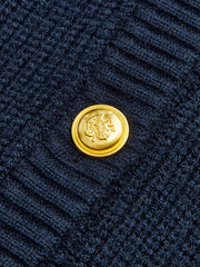 Cable-Knit Button Panel Cardigan