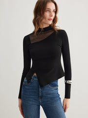 Side Split Jersey Top