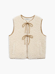 Lace Up Fleece Vest