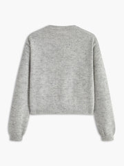 Wool-Blend Rhinestone Detail Sweater