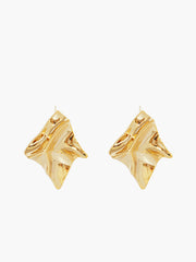 Minimalist Pleated Stud Earrings