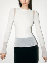 Minimalist Wool-Blend Knit Top